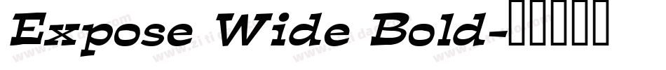 Expose Wide Bold字体转换